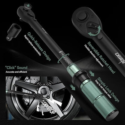 Torque Wrench Set 1/4 Inch 3/8 Inch 1/2 Inch Drive 72 Tooth Dual Scale with Case CTW91420 - with | Sold by Uncle Wiener's Wholesale