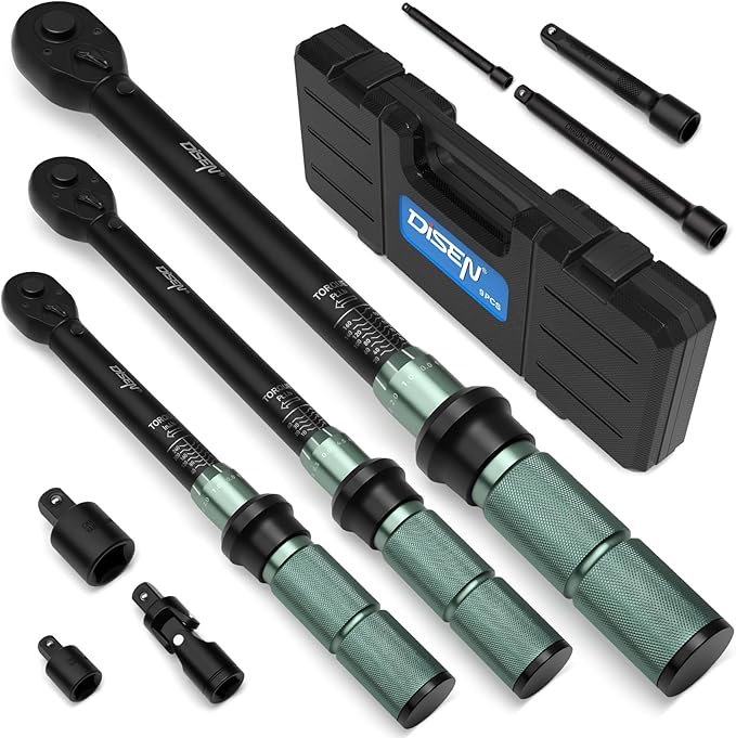 Torque Wrench Set 1/4 Inch 3/8 Inch 1/2 Inch Drive 72 Tooth Dual Scale with Case CTW91420 - with | Sold by Uncle Wiener's Wholesale