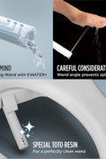 TOTO SW307401 WASHLET C2 Electronic Bidet Toilet Seat with PREMIST and EWATER+ Wand Cleaning, Elongated, Cotton White - with Elongated | Sold by Uncle Wiener's Wholesale