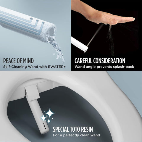 TOTO SW307401 WASHLET C2 Electronic Bidet Toilet Seat with PREMIST and EWATER+ Wand Cleaning, Elongated, Cotton White - with Elongated | Sold by Uncle Wiener's Wholesale