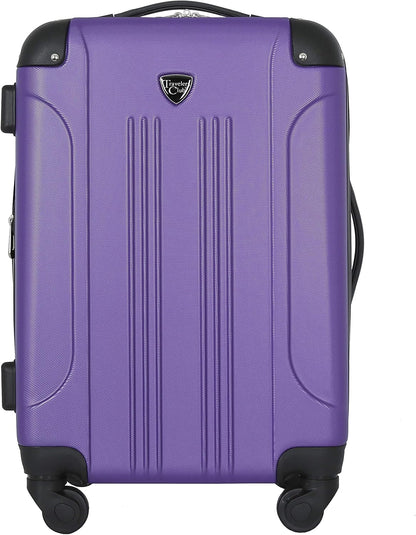 Travelers Club 20" Chicago Expandable Spinner Carry - On Luggage Purple/Pink [color may vary], used, has scratches - with | Sold by Uncle Wiener's Wholesale