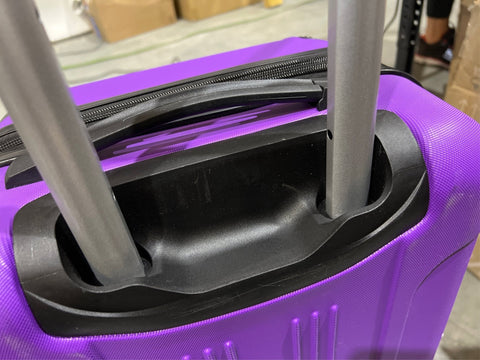 Travelers Club 20" Chicago Expandable Spinner Carry - On Luggage Purple/Pink [color may vary], used, has scratches - with | Sold by Uncle Wiener's Wholesale