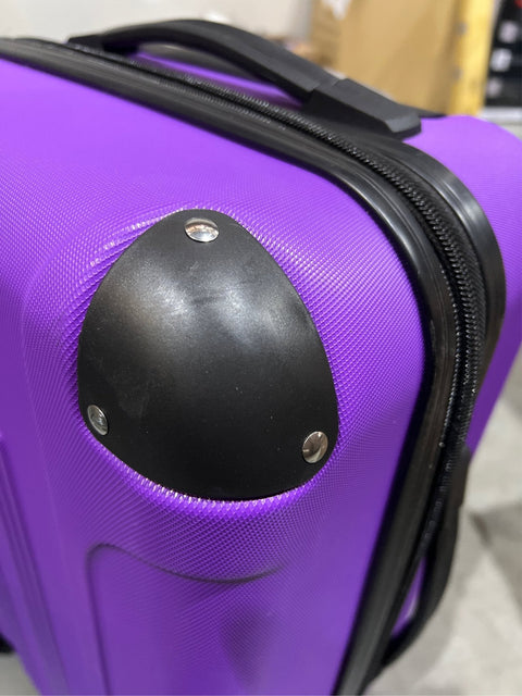 Travelers Club 20" Chicago Expandable Spinner Carry - On Luggage Purple/Pink [color may vary], used, has scratches - with | Sold by Uncle Wiener's Wholesale