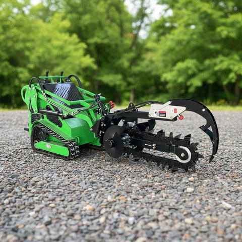 Trencher Attachment – 6" Width, Adjustable Depth | Heavy - Duty Skid Steer & Excavator Tool MSST415 - with | Sold by Uncle Wiener's Wholesale