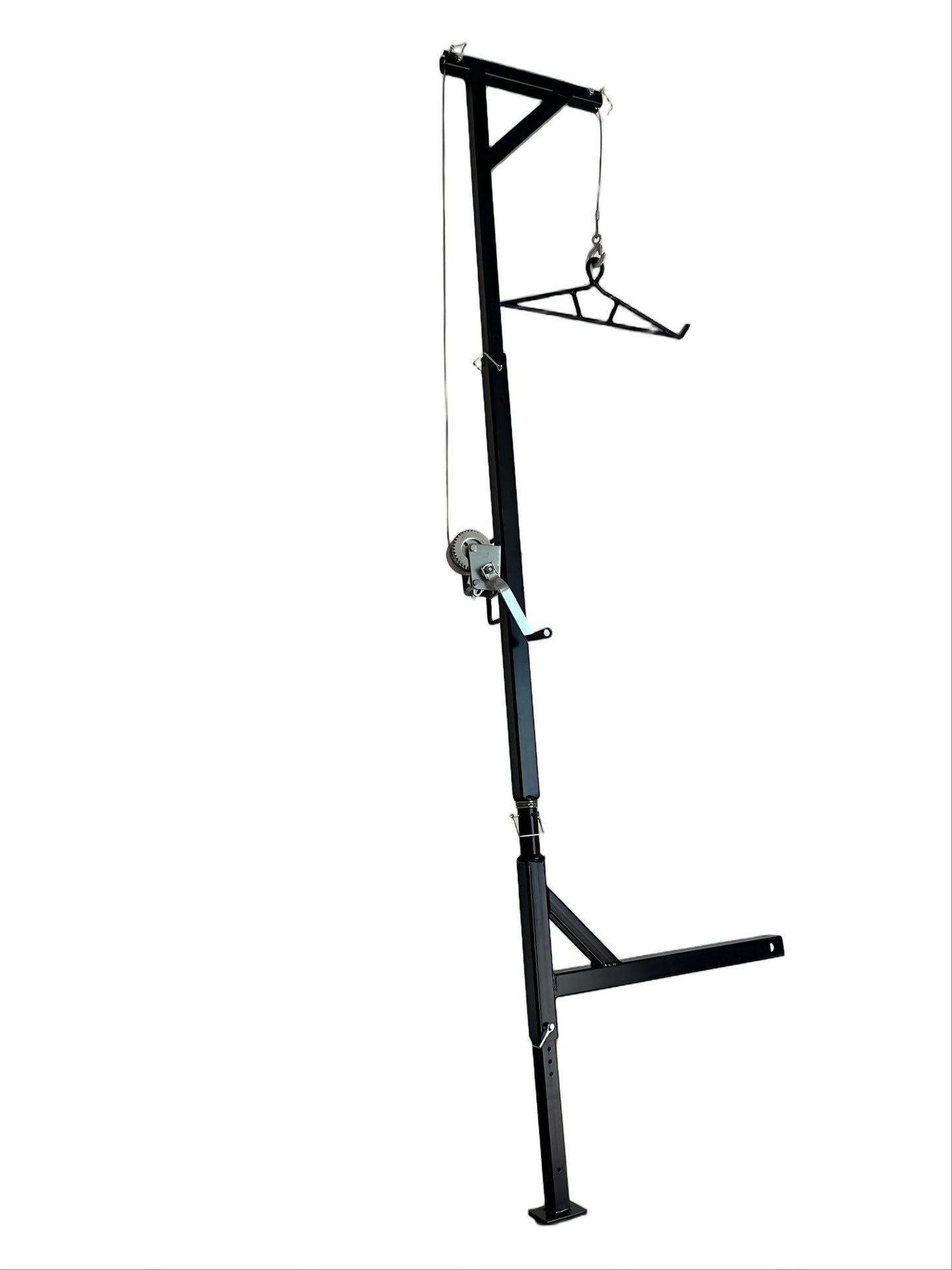 Truck Hitch Game Hoist Winch System 400 lb Capacity Adjustable 218–273 cm Rotating Arm HGW28400 - with | Sold by Uncle Wiener's Wholesale
