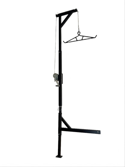 Truck Hitch Game Hoist Winch System 400 lb Capacity Adjustable 218–273 cm Rotating Arm HGW28400 - with | Sold by Uncle Wiener's Wholesale
