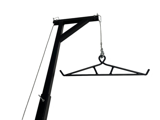 Truck Hitch Game Hoist Winch System 400 lb Capacity Adjustable 218–273 cm Rotating Arm HGW28400 - with | Sold by Uncle Wiener's Wholesale