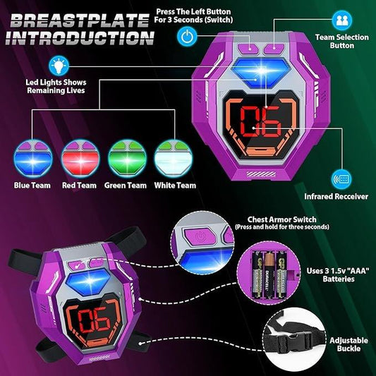 Trumpet Third Generation Laser Tag Set Two Guns And Two Tactical Vests CPS297093 - with | Sold by Uncle Wiener's Wholesale