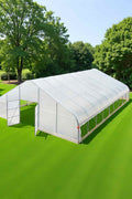 Tunnel Greenhouse Building – 30x40x12 & 30x80x12 FT Heavy - Duty Hoop House Structure - with 30X80X12 FT | Sold by Uncle Wiener's Wholesale