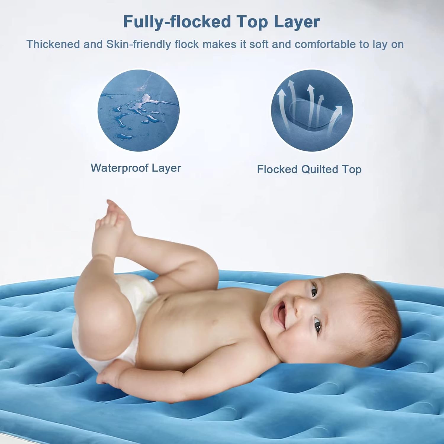 Twin Size Inflatable Air Mattress 75″ × 39″ × 18″ Raised Air Bed with Built - In Pump JSHE009T - with | Sold by Uncle Wiener's Wholesale