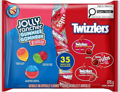 Twizzlers & Jolly Rancher Assorted Candy Variety Pack 35 Count – Gummies & Cherry Licorice, Individually Wrapped, 375g - Snack with | Sold by Uncle Wiener's Wholesale