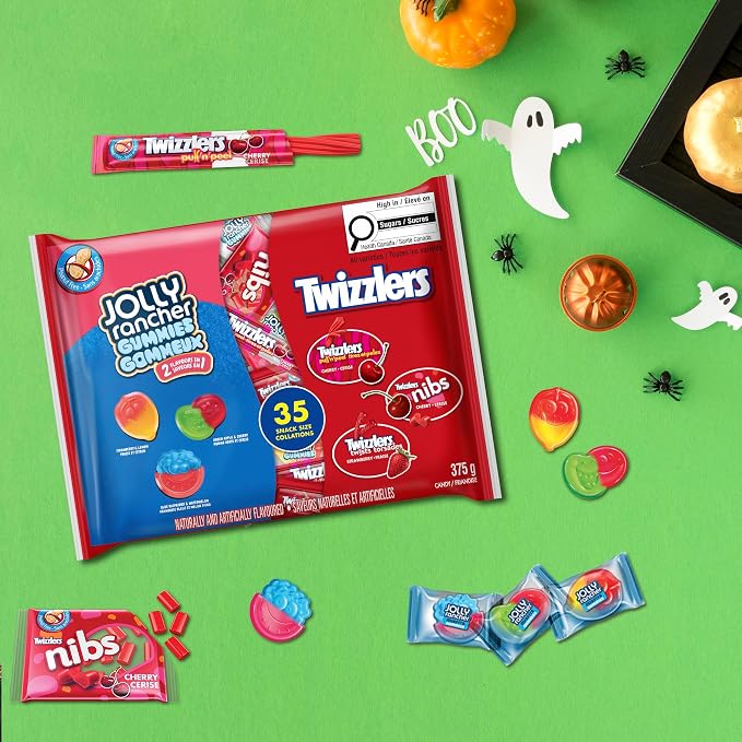 Twizzlers & Jolly Rancher Assorted Candy Variety Pack 35 Count – Gummies & Cherry Licorice, Individually Wrapped, 375g - Snack with | Sold by Uncle Wiener's Wholesale