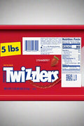 Twizzlers Twists Strawberry Flavored Licorice Style Low Fat Candy, Tub 5 lb - with Multicolor | Sold by Uncle Wiener's Wholesale