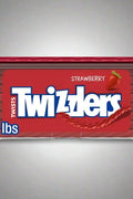Twizzlers Twists Strawberry Flavored Licorice Style Low Fat Candy, Tub 5 lb - with Multicolor | Sold by Uncle Wiener's Wholesale