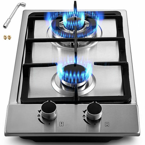 Two - Burner Portable Gas Stove with Electronic Ignition – RV & Camping Cooktop 1228801 - with | Sold by Uncle Wiener's Wholesale
