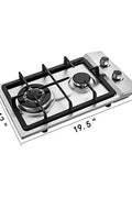 Two - Burner Portable Gas Stove with Electronic Ignition – RV & Camping Cooktop 1228801 - with | Sold by Uncle Wiener's Wholesale