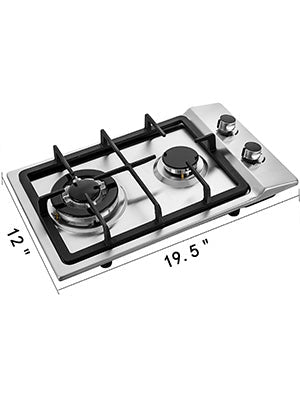 Two - Burner Portable Gas Stove with Electronic Ignition – RV & Camping Cooktop 1228801 - with | Sold by Uncle Wiener's Wholesale