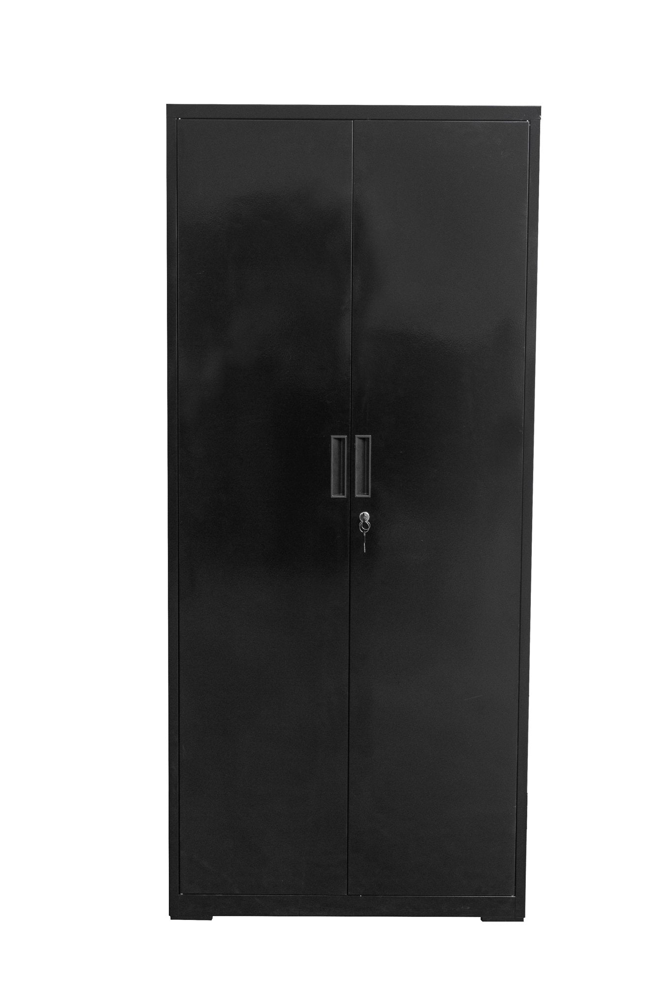 Two Door Metal Storage Cabinet – Lockable with Adjustable Shelves - with Neon Green | Sold by Uncle Wiener's Wholesale