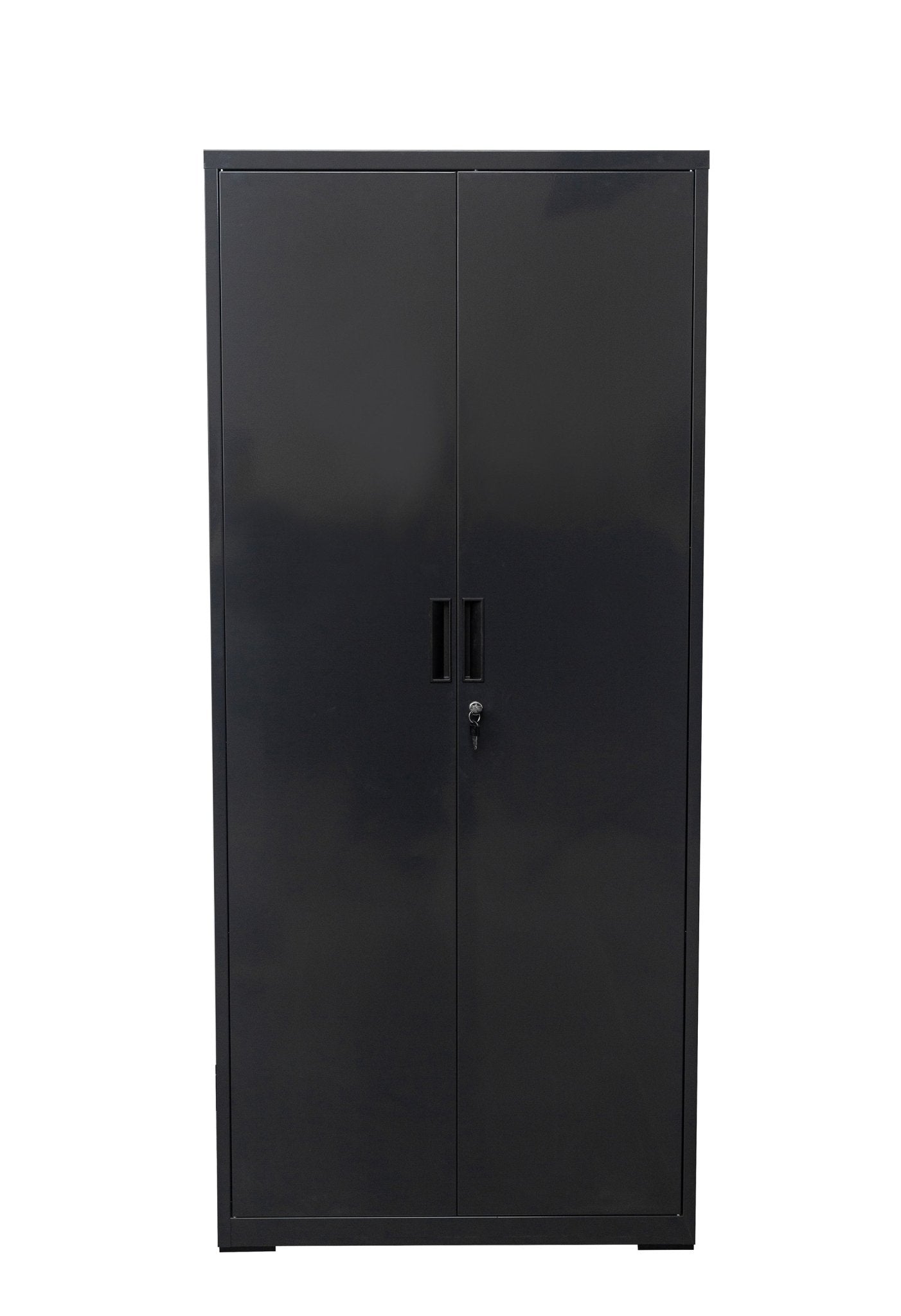 Two Door Metal Storage Cabinet – Lockable with Adjustable Shelves - with Gray | Sold by Uncle Wiener's Wholesale