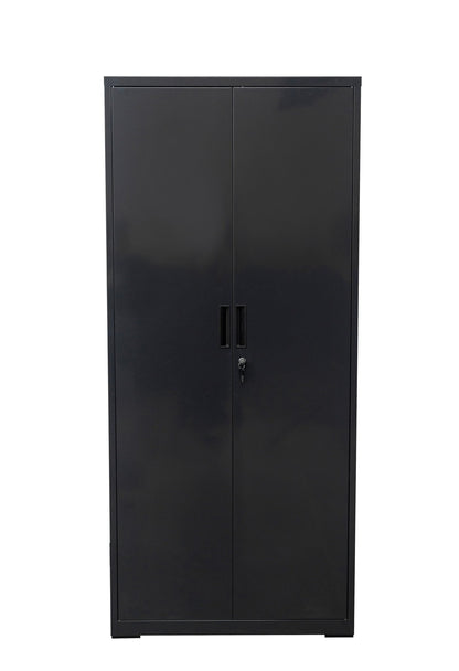 Two Door Metal Storage Cabinet – Lockable with Adjustable Shelves - with Gray | Sold by Uncle Wiener's Wholesale