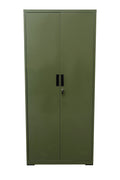 Two Door Metal Storage Cabinet – Lockable with Adjustable Shelves - with Dark Blue | Sold by Uncle Wiener's Wholesale