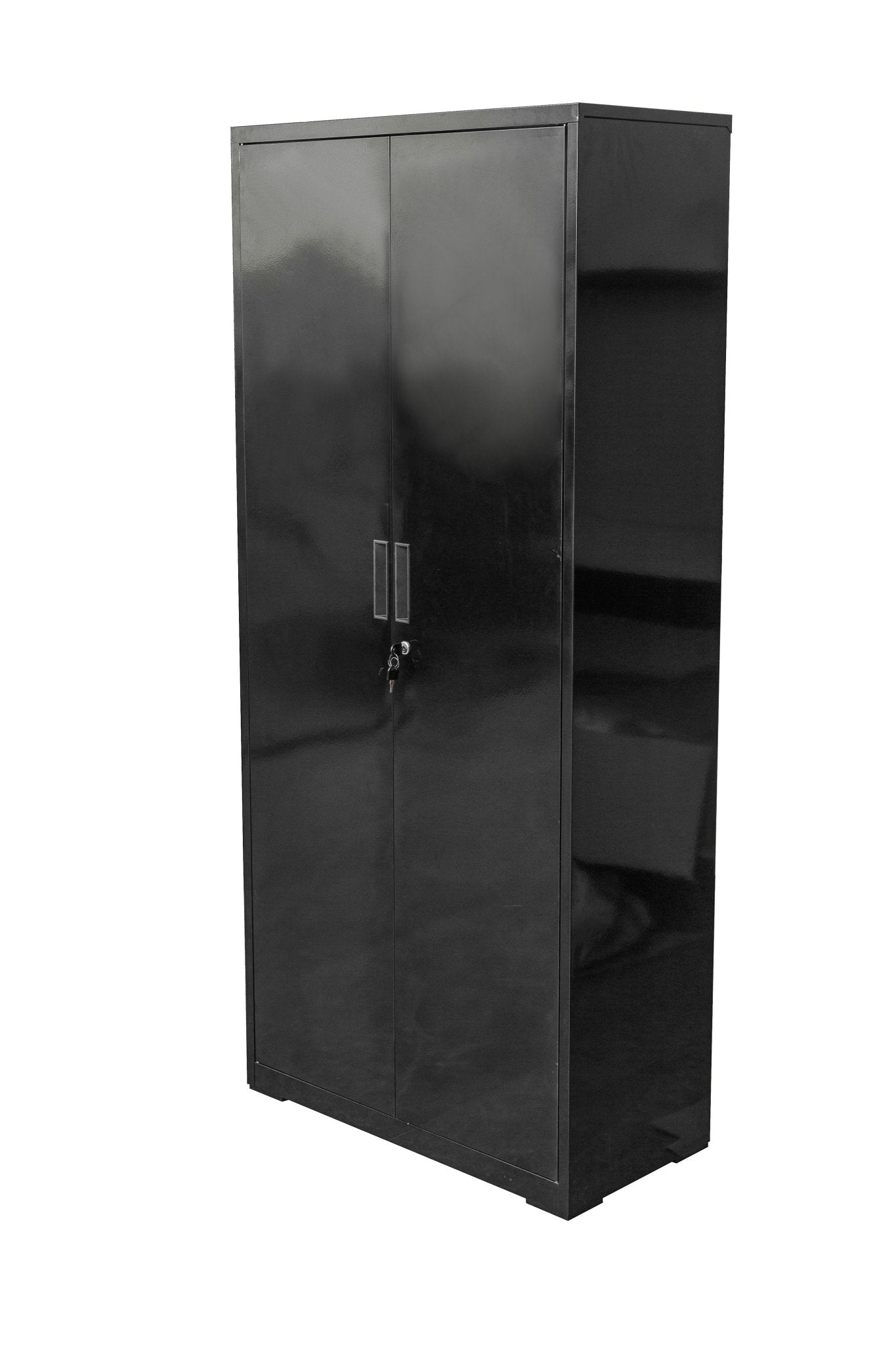 Two Door Metal Storage Cabinet – Lockable with Adjustable Shelves - with Neon Green | Sold by Uncle Wiener's Wholesale