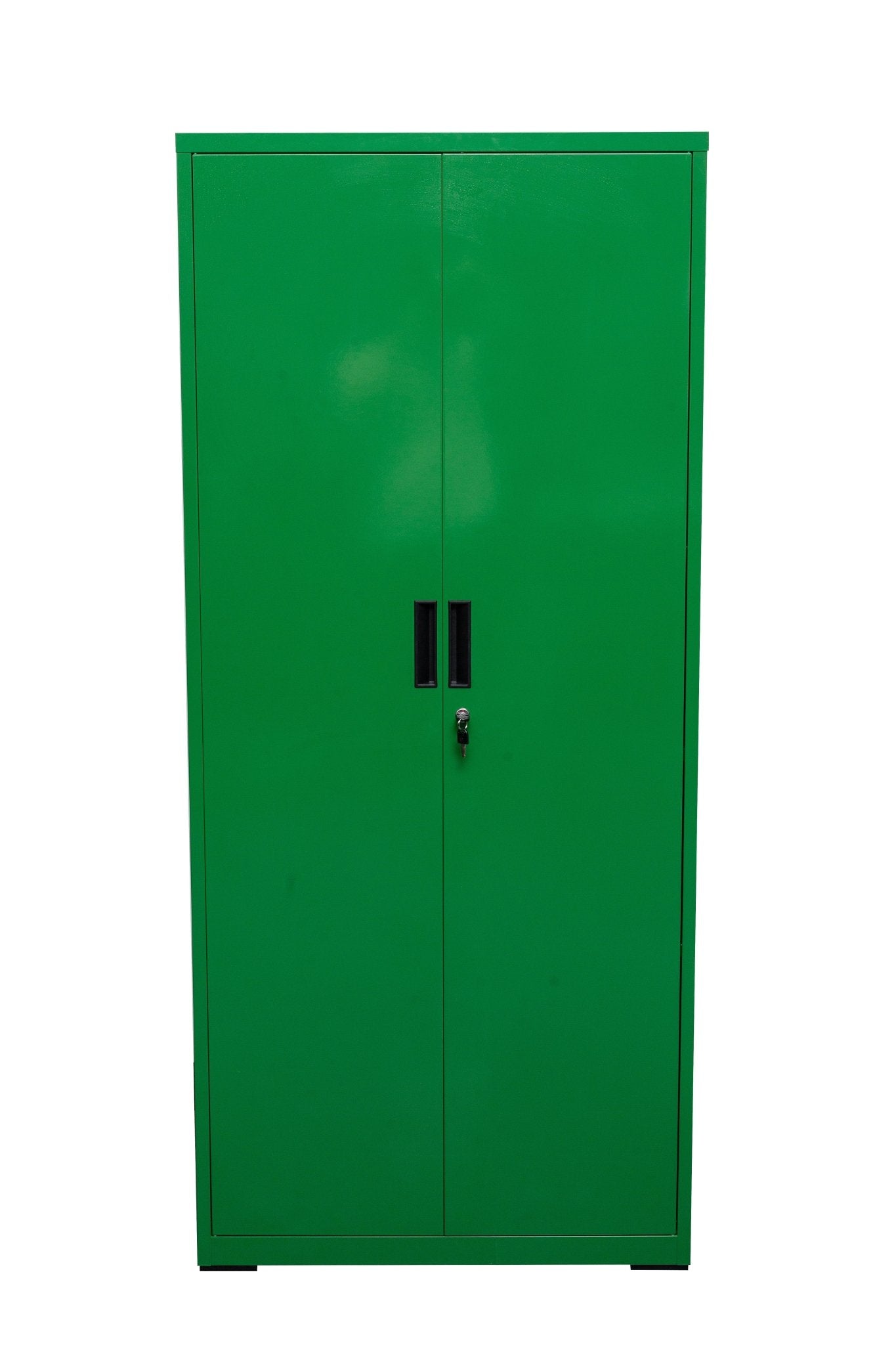 Two Door Metal Storage Cabinet – Lockable with Adjustable Shelves - with Black | Sold by Uncle Wiener's Wholesale