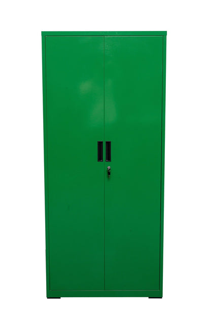 Two Door Metal Storage Cabinet – Lockable with Adjustable Shelves - with Black | Sold by Uncle Wiener's Wholesale