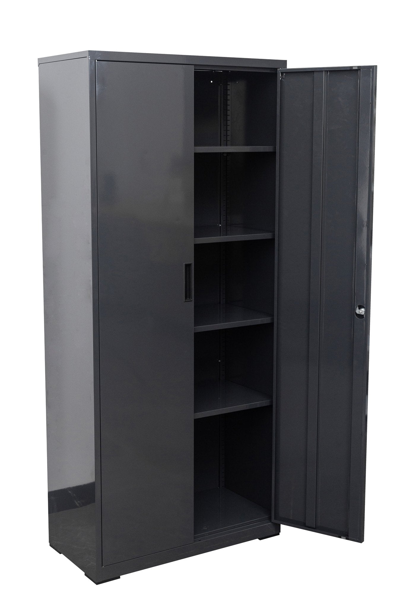 Two Door Metal Storage Cabinet – Lockable with Adjustable Shelves - with Gray | Sold by Uncle Wiener's Wholesale