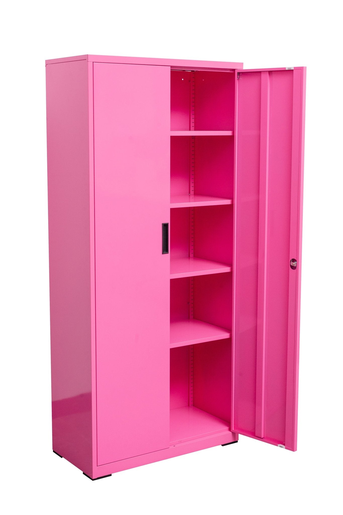 Two Door Metal Storage Cabinet – Lockable with Adjustable Shelves - with Emerald Green | Sold by Uncle Wiener's Wholesale