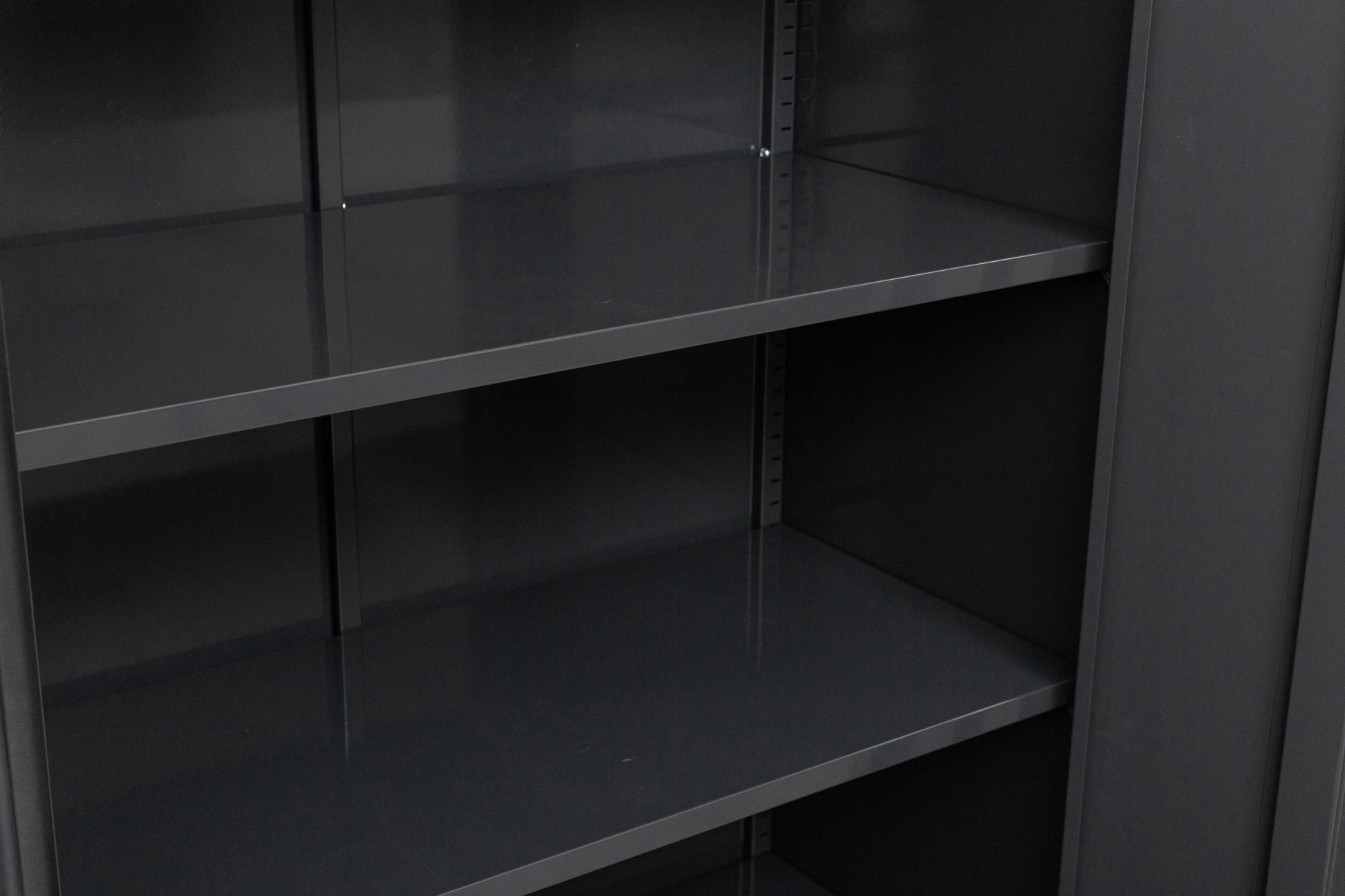 Two Door Metal Storage Cabinet – Lockable with Adjustable Shelves - with Yellow | Sold by Uncle Wiener's Wholesale