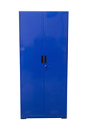 Two Door Metal Storage Cabinet – Lockable with Adjustable Shelves - with Cement Gray | Sold by Uncle Wiener's Wholesale