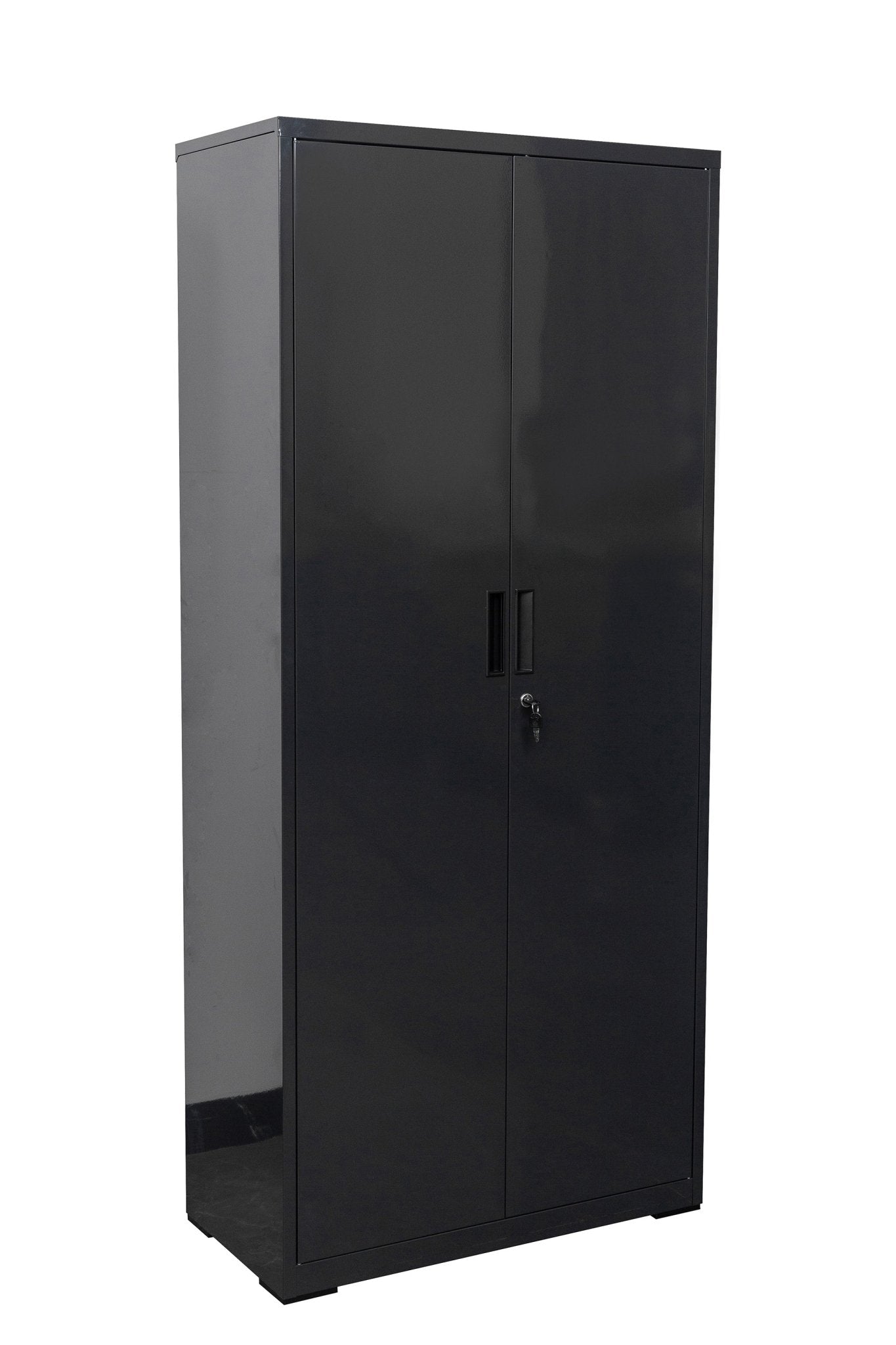 Two Door Metal Storage Cabinet – Lockable with Adjustable Shelves - with Yellow | Sold by Uncle Wiener's Wholesale