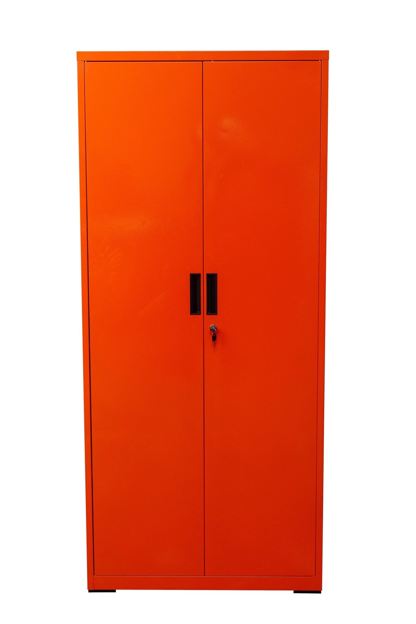 Two Door Metal Storage Cabinet – Lockable with Adjustable Shelves - with Neon Pink | Sold by Uncle Wiener's Wholesale