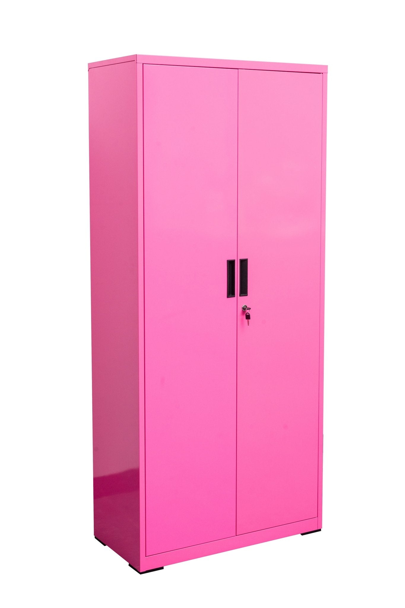 Two Door Metal Storage Cabinet – Lockable with Adjustable Shelves - with Emerald Green | Sold by Uncle Wiener's Wholesale