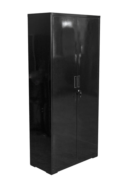 Two Door Metal Storage Cabinet – Lockable with Adjustable Shelves - with Neon Green | Sold by Uncle Wiener's Wholesale
