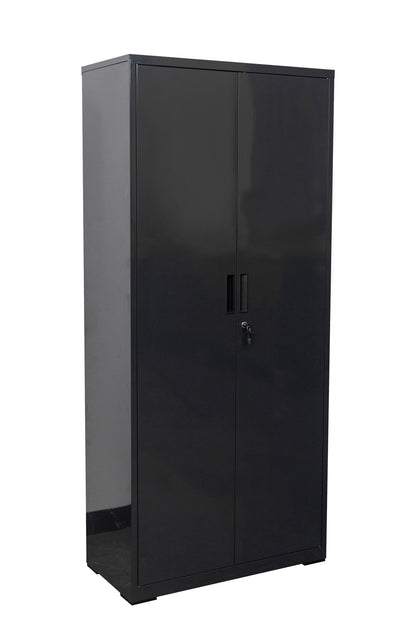 Two Door Metal Storage Cabinet – Lockable with Adjustable Shelves - with Gray | Sold by Uncle Wiener's Wholesale