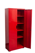 Two Door Metal Storage Cabinet – Lockable with Adjustable Shelves - with Dark Blue | Sold by Uncle Wiener's Wholesale