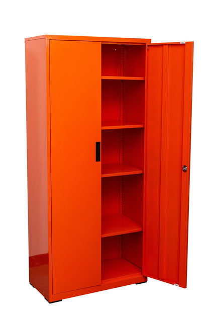 Two Door Metal Storage Cabinet – Lockable with Adjustable Shelves - with Neon Pink | Sold by Uncle Wiener's Wholesale
