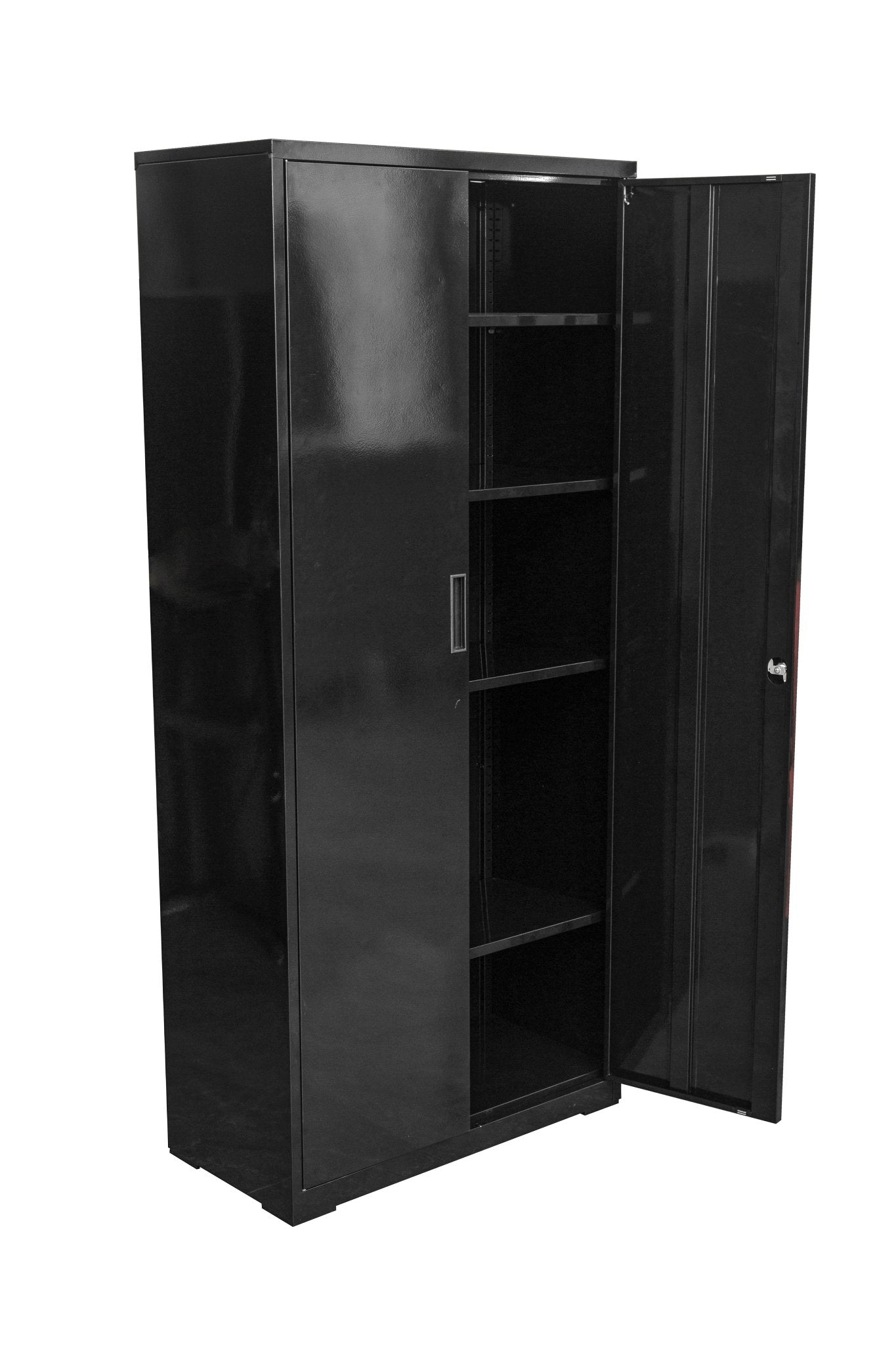 Two Door Metal Storage Cabinet – Lockable with Adjustable Shelves - with Neon Green | Sold by Uncle Wiener's Wholesale