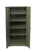 Two Door Metal Storage Cabinet – Lockable with Adjustable Shelves - with Dark Blue | Sold by Uncle Wiener's Wholesale