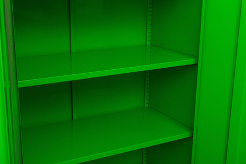 Two Door Metal Storage Cabinet – Lockable with Adjustable Shelves - with Desert Sand | Sold by Uncle Wiener's Wholesale