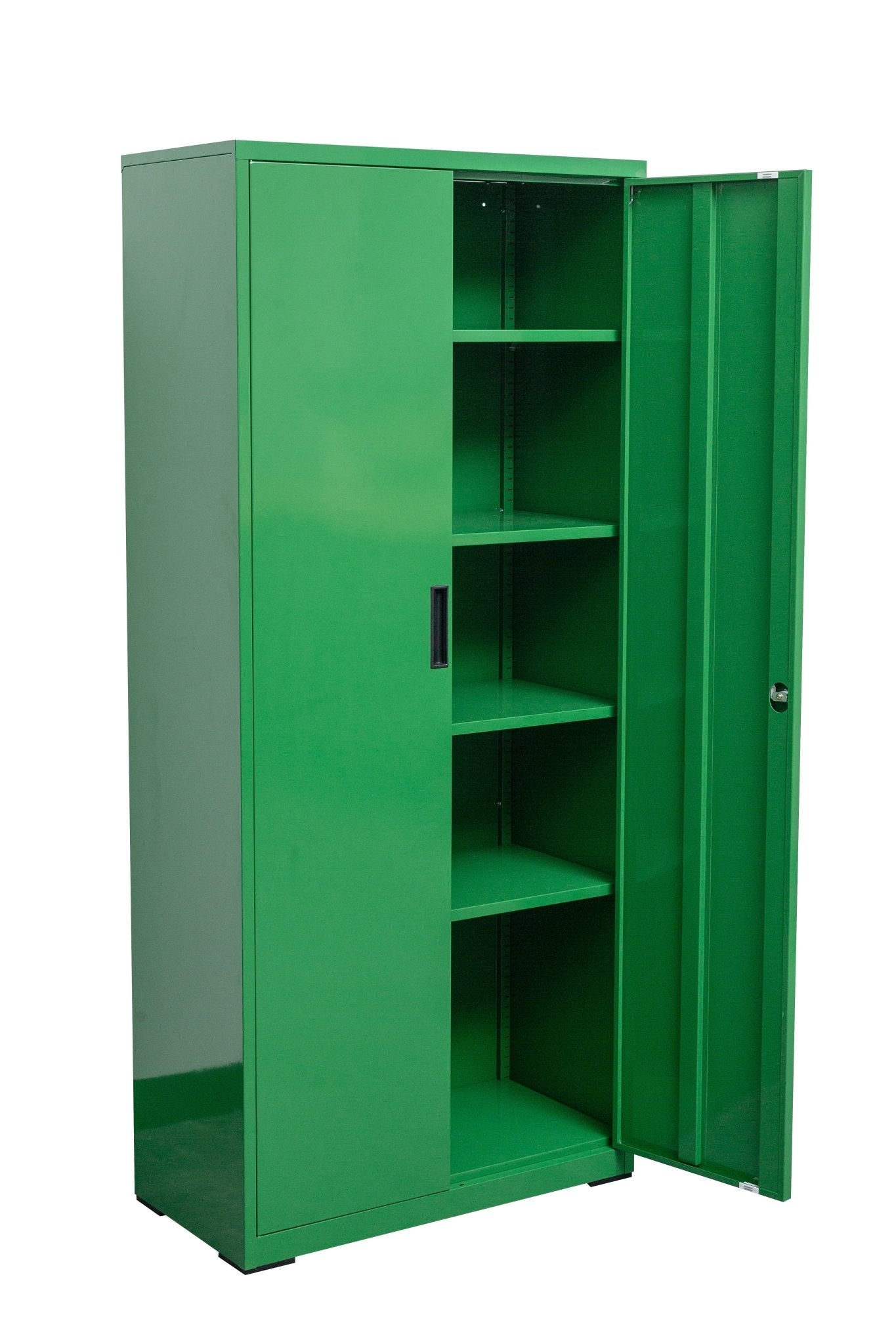 Two Door Metal Storage Cabinet – Lockable with Adjustable Shelves - with Black | Sold by Uncle Wiener's Wholesale