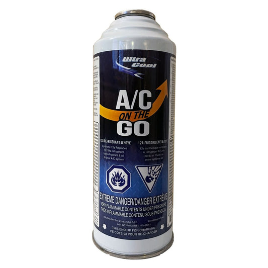 Ultra Cool A/C On The Go Replacement Refrigerant Can for Car Air Conditioner UC215 - with | Sold by Uncle Wiener's Wholesale