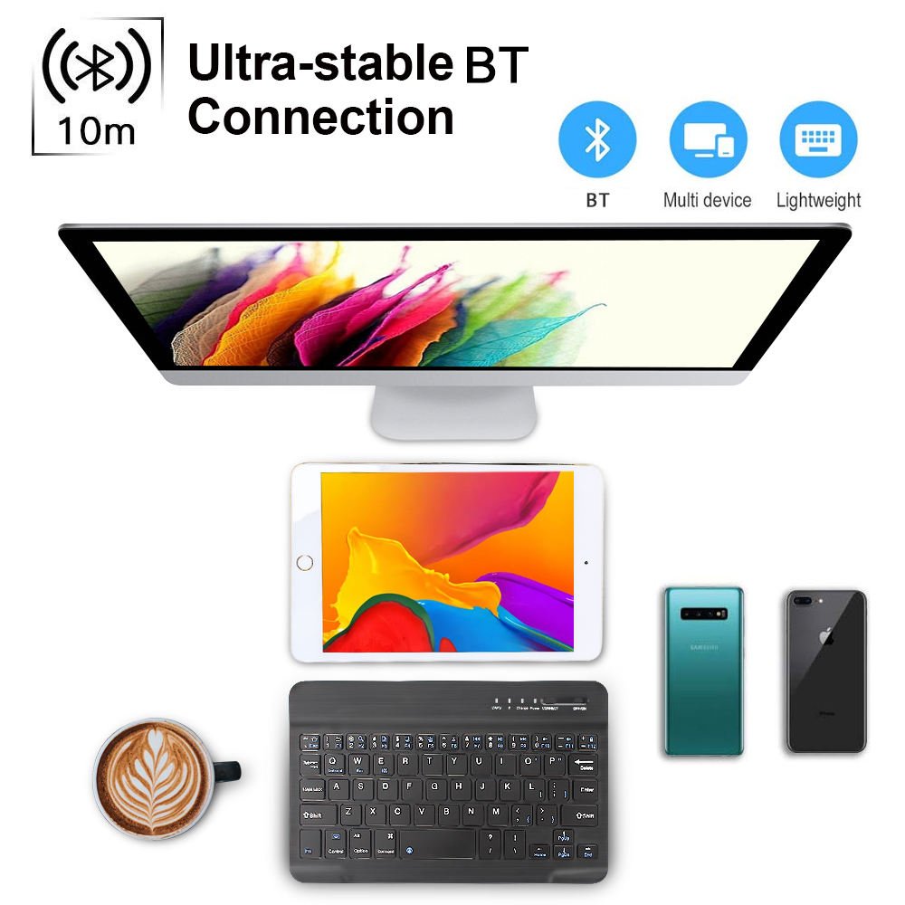 Ultra-Slim Bluetooth Keyboard for Tablet, Phone & Laptop LGKB18 - with | Sold by Uncle Wiener's Wholesale