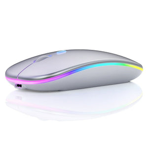 Ultra-Thin Dual Mode Bluetooth 5.1 & 2.4G Rechargeable Backlit Wireless Mouse LGMS007