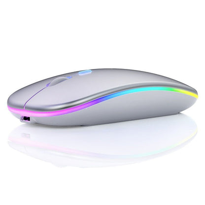 Ultra-Thin Dual Mode Bluetooth 5.1 & 2.4G Rechargeable Backlit Wireless Mouse LGMS007 - with | Sold by Uncle Wiener's Wholesale