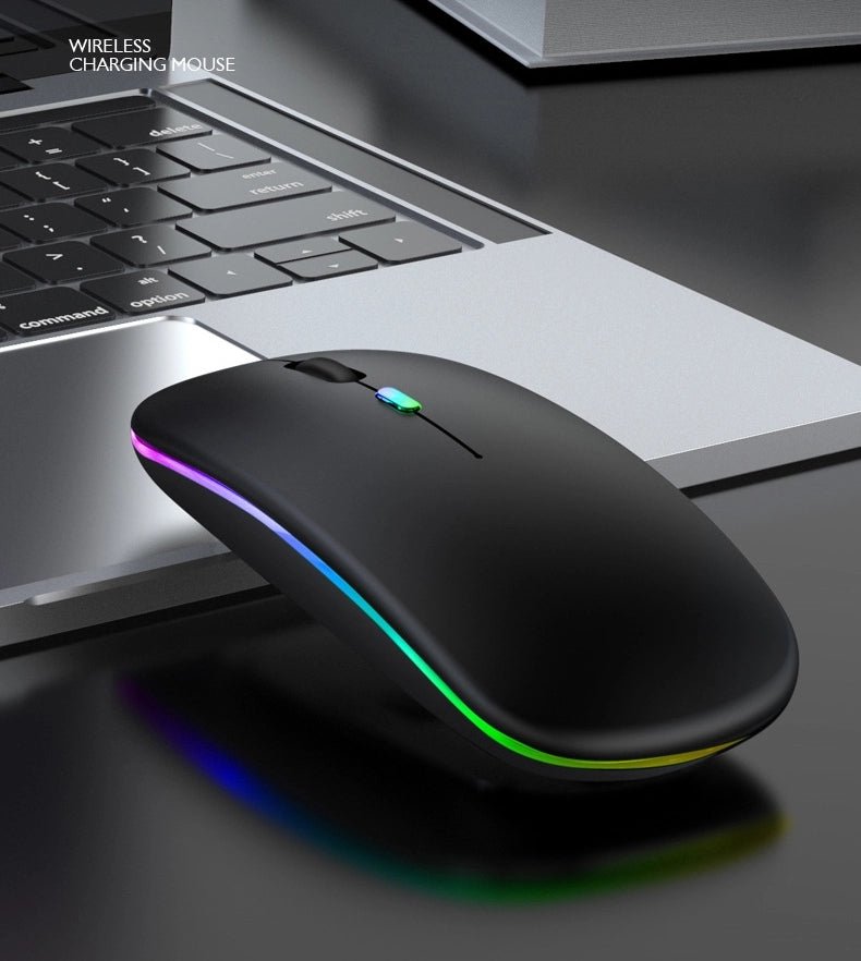Ultra-Thin Dual Mode Bluetooth 5.1 & 2.4G Rechargeable Backlit Wireless Mouse LGMS007 - with | Sold by Uncle Wiener's Wholesale
