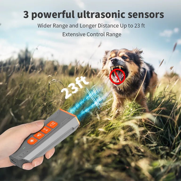 Ultrasonic Dog Repellent & Bark Control Device – Handheld Dog Training Deterrent | TZU53 - with | Sold by Uncle Wiener's Wholesale