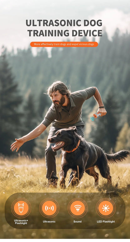 Ultrasonic Dog Repellent & Bark Control Device – Handheld Dog Training Deterrent | TZU53 - with | Sold by Uncle Wiener's Wholesale